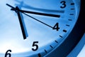 Blue toned clock face Royalty Free Stock Photo