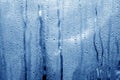 blue toned condensation drops on pvc greenhouse Royalty Free Stock Photo