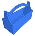 Blue tool box, illustration, vector Royalty Free Stock Photo
