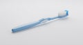 Blue Toothbrush Isolated on White Background Royalty Free Stock Photo