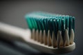 blue toothbrush oral care closeup Generative AI