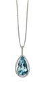 Blue topaz diamond drop necklace Royalty Free Stock Photo