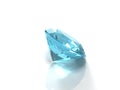 Blue topaz isolated on white background