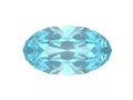 Blue topaz. Oval form.