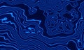 Blue topographic contour lines. Abstract mountain