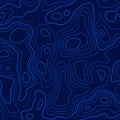 Blue topographic contour lines background