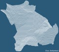 Blue topographic map of Chur, Switzerland