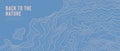 Blue Topographic Map Lines Vector Background for Design Projects Royalty Free Stock Photo