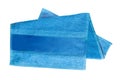 Blue towel for face and hands Royalty Free Stock Photo