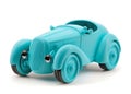 Blue toy car isolated on white, illustration generated by AI Royalty Free Stock Photo
