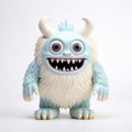 Blue Toy Monster: Realistic Rendering Of A Furry Vinyl Toy