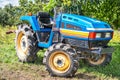 Blue tractor.