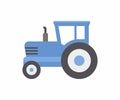 Blue Tractor icon. flat style