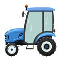 Blue tractor side