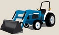 Blue Tractor Royalty Free Stock Photo