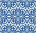 Blue traditional chinese with blue pattern seamless vector background design