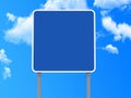 Blue Traffic Sign Royalty Free Stock Photo