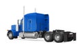 Blue Trailer Truck Isolated