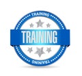 blue training seal illustration design