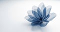 Blue translucent flower on white background. Royalty Free Stock Photo