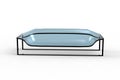 Blue Transparent Acrylic Sofa