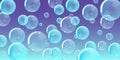 Blue transparent bubbles background Royalty Free Stock Photo