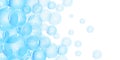 Blue transparent bubbles background Royalty Free Stock Photo
