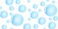 Blue transparent bubbles background Royalty Free Stock Photo