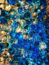 Blue and transparent bubbles Royalty Free Stock Photo