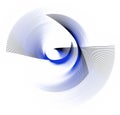 Blue transparent planes with black inserts intersect on a white background. Icon, logo, symbol, sign. 3D rendering. 3d