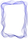 Ondulation Frame Border Blue Veil Royalty Free Stock Photo