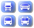 Blue transport buttons Royalty Free Stock Photo