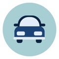 Blue transportation car, icon