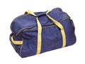 Blue travel bag with handles Royalty Free Stock Photo