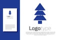 Blue Tree icon isolated on white background. Forest symbol. Logo design template element. Vector Illustration Royalty Free Stock Photo