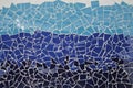 Blue trencadis mosaic Royalty Free Stock Photo