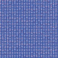 Blue Trendy Sketchy Line Marks Seamless Vector Pattern