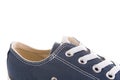 Blue trendy sport shoes on white background