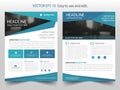 Blue triangle abstract Brochure annual report design template vector. Business Flyers infographic magazine poster Royalty Free Stock Photo