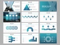 Blue triangle Bundle infographic elements presentation template. business annual report, brochure, leaflet, advertising flyer,