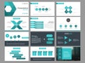 Blue triangle Bundle infographic elements presentation template. business annual report, brochure, leaflet, advertising flyer, Royalty Free Stock Photo