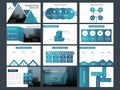 Blue triangle Bundle infographic elements presentation template. business annual report, brochure, leaflet, advertising flyer,