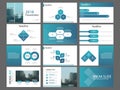 Blue triangle Bundle infographic elements presentation template. business annual report, brochure, leaflet, advertising flyer, Royalty Free Stock Photo