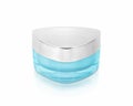 Blue triangle cosmetic jar on