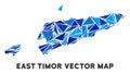 Blue Triangle East Timor Map Royalty Free Stock Photo