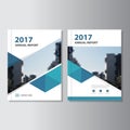Blue Triangle Vector annual report Leaflet Brochure Flyer Royalty Free Stock Photo