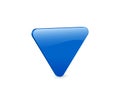 Blue triangular 3d icon