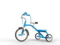 Blue tricycle - side view