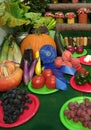 Fruits and Vegetables Awarded the Blue Ribbon at a County Fair, Grange, 4-H Club, USA