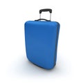 Blue trolley suitcase